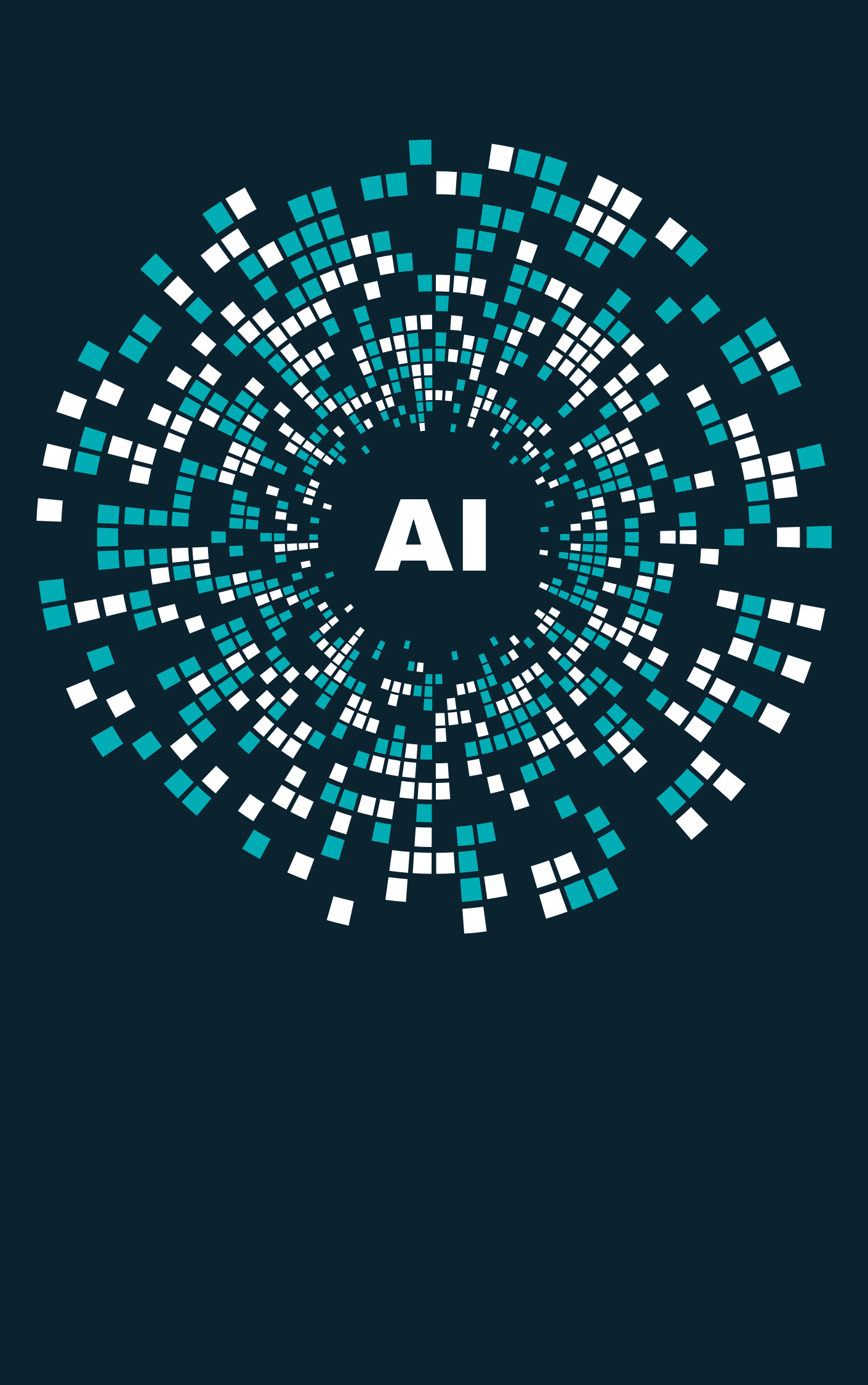 Blue and White Modern AI Technology Book Cover